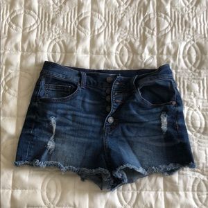 High waisted jean shorts